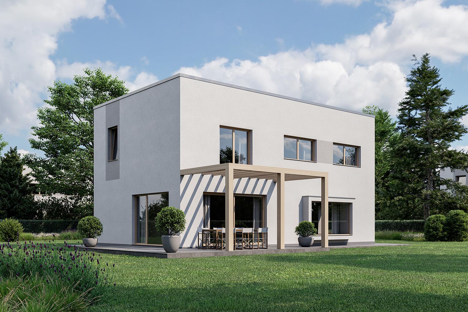 Domaja z ravno streho - 149 m2